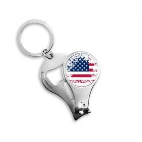 Dıythinker Pentagram Şekilli Yıldızlar ve Çizgiler Amerika Ülke Bayrağı Anahtarlık