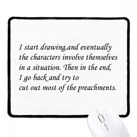 Dıythinker People Are Learn From Statuation Kaymaz Siyah Başlıklı Kenarlar Mouse Pad