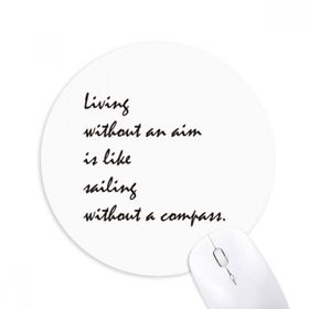 Dıythinker People Must Live With An Aim Baskılı Yuvarlak Kaymaz Kauçuk Mouse Pad