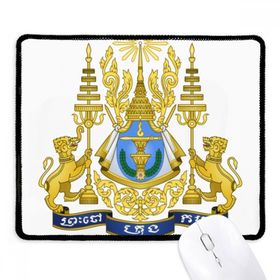 Dıythinker Phnom Penh Kamboçya Ulusal Amblemi Kaymaz Siyah Başlıklı Kenarlar Mouse Pad