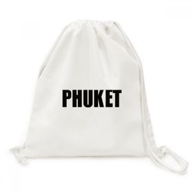Dıythinker Phuket Tayland Şehir Adı Kanvas İpli Sırt Çantası