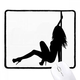 Dıythinker Pipe Dance Performance Dancer Kaymaz Siyah Başlıklı Kenarlar Mouse Pad