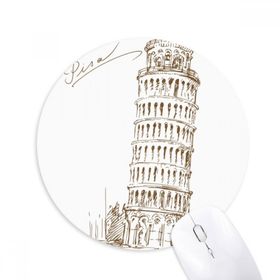 Dıythinker Pisa Kulesi İtalya Pisa Baskılı Yuvarlak Kaymaz Kauçuk Mouse Pad