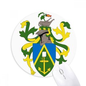 Dıythinker Pitcairn Adaları Okyanusya Ulusal Amblem Baskılı Yuvarlak Kaymaz Kauçuk Mouse Pad