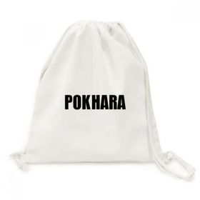Dıythinker Pokhara Nepal Şehir Adı Kanvas İpli Sırt Çantası