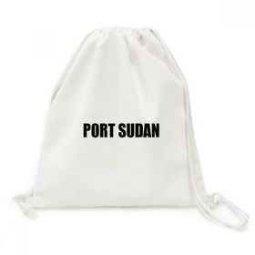 DIYThinker Port Sudan Sultan Şehir Adı Tuval İpli Sırt Çantası
