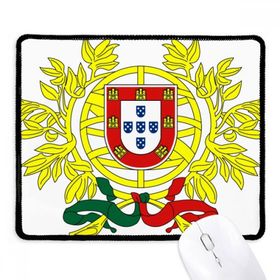 Dıythinker Portekiz Ulusal Amblem Ülke Kaymaz Siyah Başlıklı Kenarlar Mouse Pad