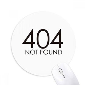 Dıythinker Programcı 404 Error Not Found Baskılı Yuvarlak Kaymaz Kauçuk Mouse Pad
