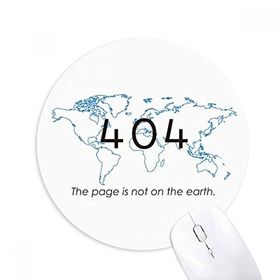Dıythinker Programcı 404 Error Page Not On Earth Baskılı Yuvarlak Kaymaz Kauçuk Mouse Pad