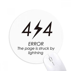 Dıythinker Programcı 404 Hata Sayfası Lightning Baskılı Yuvarlak Kaymaz Kauçuk Mouse Pad