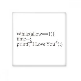 Dıythinker Programcı İfadesi Love You Seramik 10x10 cm Seramik Karo