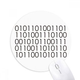 Dıythinker Programcı İkili Sistem Dünya Baskılı Yuvarlak Kaymaz Kauçuk Mouse Pad