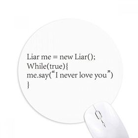 Dıythinker Programcı Program İfadesi Liar Me Baskılı Yuvarlak Kaymaz Kauçuk Mouse Pad