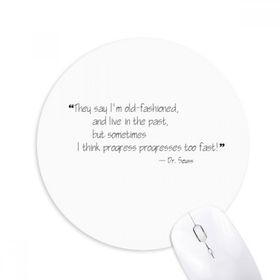 Dıythinker Progress Progresses Too Fast Alıntılar Baskılı Yuvarlak Kaymaz Kauçuk Mouse Pad