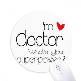 Dıythinker Proud Doctors I'm a Doctor İngilizce Baskılı Yuvarlak Kaymaz Kauçuk Mouse Pad