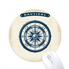 Dıythinker Pusula Damlaları Askeri Okyanus Ordusu Baskılı Yuvarlak Kaymaz Kauçuk Mouse Pad