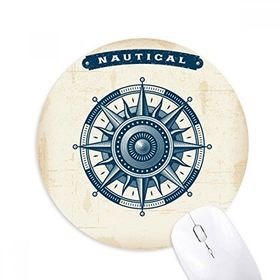 Dıythinker Pusula Keşif Askeri Okyanus Baskılı Yuvarlak Kaymaz Kauçuk Mouse Pad