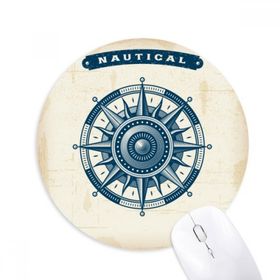 Dıythinker Pusula Keşif Askeri Okyanus Baskılı Yuvarlak Kaymaz Kauçuk Mouse Pad