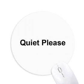 Dıythinker Quite Please Warning Sembol Desenli Baskılı Yuvarlak Kaymaz Kauçuk Mouse Pad