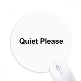 Dıythinker Quite Please Warning Sembol Desenli Baskılı Yuvarlak Kaymaz Kauçuk Mouse Pad