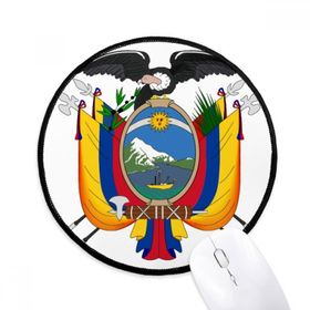 Dıythinker Quito Ekvador Ulusal Amblem Yuvarlak Kaymaz Mouse Pad