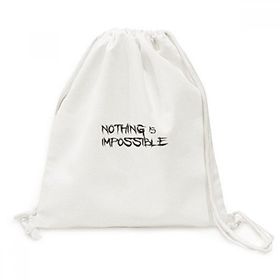 Dıythinker Quote Nothing is Impossible Tuval İpli Sırt Çantası