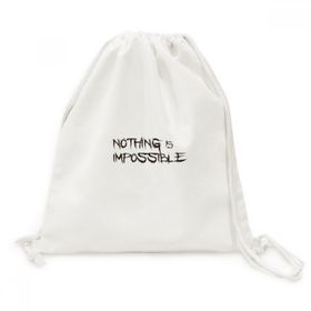 Dıythinker Quote Nothing is Impossible Tuval İpli Sırt Çantası