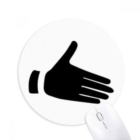 Dıythinker Reach Out Jesture Siluet Desen Baskılı Yuvarlak Kaymaz Kauçuk Mouse Pad
