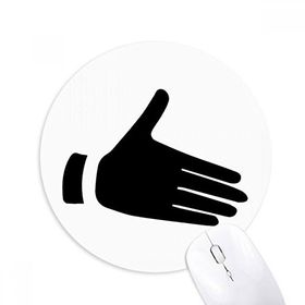 Dıythinker Reach Out Jesture Siluet Desen Baskılı Yuvarlak Kaymaz Kauçuk Mouse Pad