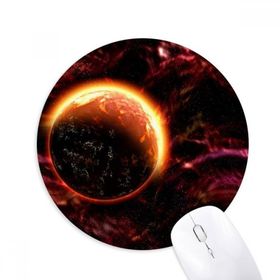 Dıythinker Red Planet Dark Universe Baskılı Yuvarlak Kaymaz Kauçuk Mouse Pad