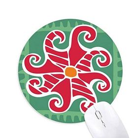 Dıythinker Red Sun Meksika Totems Antik Medeniyet Çizim Baskılı Yuvarlak Kaymaz Kauçuk Mouse Pad