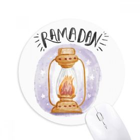 Dıythinker Renkli Ahır Fener Çizgi Film Desenli Baskılı Yuvarlak Kaymaz Kauçuk Mouse Pad