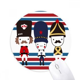 Dıythinker Renkli Asker Birleşik Krallık Simgesi Bayrak Baskılı Yuvarlak Kaymaz Kauçuk Mouse Pad