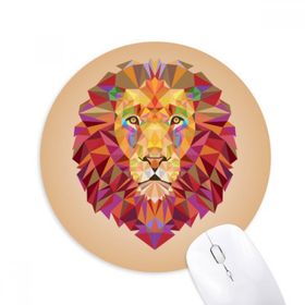 Dıythinker Renkli Aslan Hayvan Kutusu Dikişli Baskılı Yuvarlak Kaymaz Kauçuk Mouse Pad