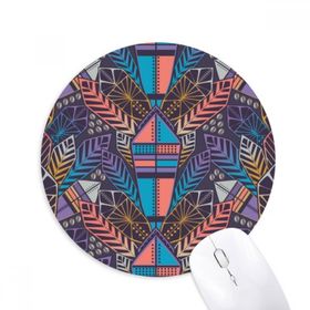 Dıythinker Renkli Bina Simetrik Desen Baskılı Yuvarlak Kaymaz Kauçuk Mouse Pad