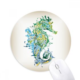 Dıythinker Renkli Hippocampus Deniz Hayatı Desenli Baskılı Yuvarlak Kaymaz Kauçuk Mouse Pad