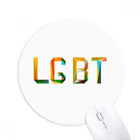 Dıythinker Renkli LGBT Gökkuşağı Homo Baskılı Yuvarlak Kaymaz Kauçuk Mouse Pad