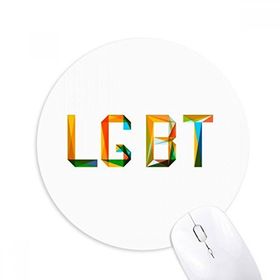 Dıythinker Renkli LGBT Gökkuşağı Homo Baskılı Yuvarlak Kaymaz Kauçuk Mouse Pad