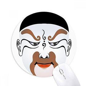 Dıythinker Renkli Maske Opera Sanat Desen Baskılı Yuvarlak Kaymaz Kauçuk Mouse Pad