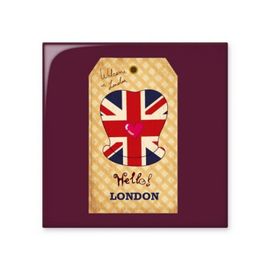 Dıythinker Resmi Şapka Birleşik Krallık Londra Damga İngiltere Parlak 10x10 cm Seramik Karo