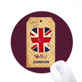 Dıythinker Resmi şapka İngiltere Londra Damga İngiltere Baskılı Yuvarlak Kaymaz Kauçuk Mouse Pad