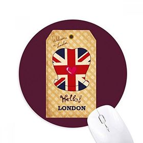 Dıythinker Resmi şapka İngiltere Londra Damga İngiltere Baskılı Yuvarlak Kaymaz Kauçuk Mouse Pad
