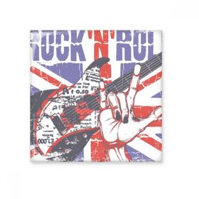 Dıythinker Rock Gitar İngiltere İngiltere Ülke Bayrağı İngiltere Seramik Dekorasyon 10x10 cm Seramik Karo