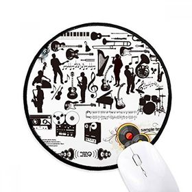 Dıythinker Rock Müzik Festivali Çılgın Desen Yuvarlak Kaymaz Mouse Pad