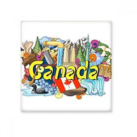 Dıythinker Rocky Dağlar Cn Kulesi Akçaağaç Kanada Grafiti Seramik 10x10 cm Seramik Karo
