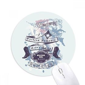 Dıythinker Romantik Yüksek Topuklu Ayakkabı Çiçek Desenli Baskılı Yuvarlak Kaymaz Kauçuk Mouse Pad