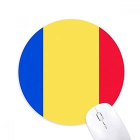Dıythinker Romanya Ulusal Bayrağı Avrupa Ülke Baskılı Yuvarlak Kaymaz Kauçuk Mouse Pad