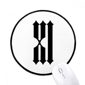 Dıythinker Romen Rakamları On Bir Siyah Siluet Yuvarlak Kaymaz Mouse Pad