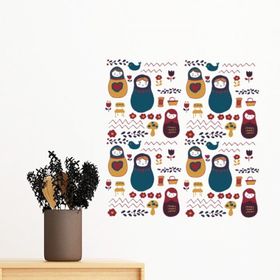 Dıythinker Rusya Bebekler Çiçek Posteri Rus Matryoshka Anahtarlık