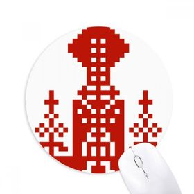 Dıythinker Rusya Bina Mozaik Ülke Elemanları Baskılı Yuvarlak Kaymaz Kauçuk Mouse Pad